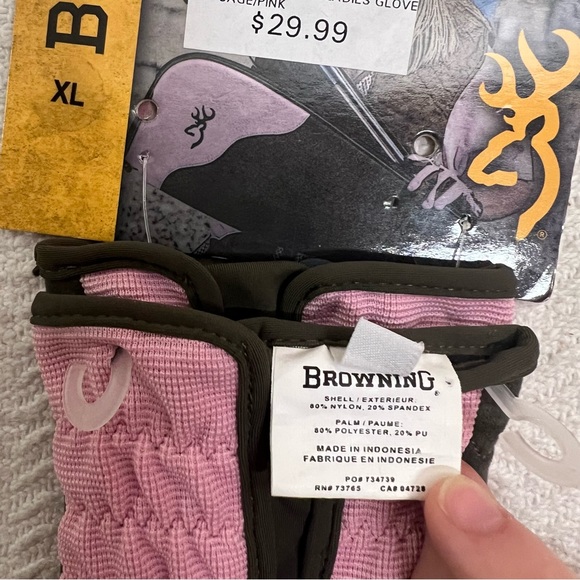 bronwing / trapper creek ladies gloves in sage/pink size XL - Picture 6 of 6